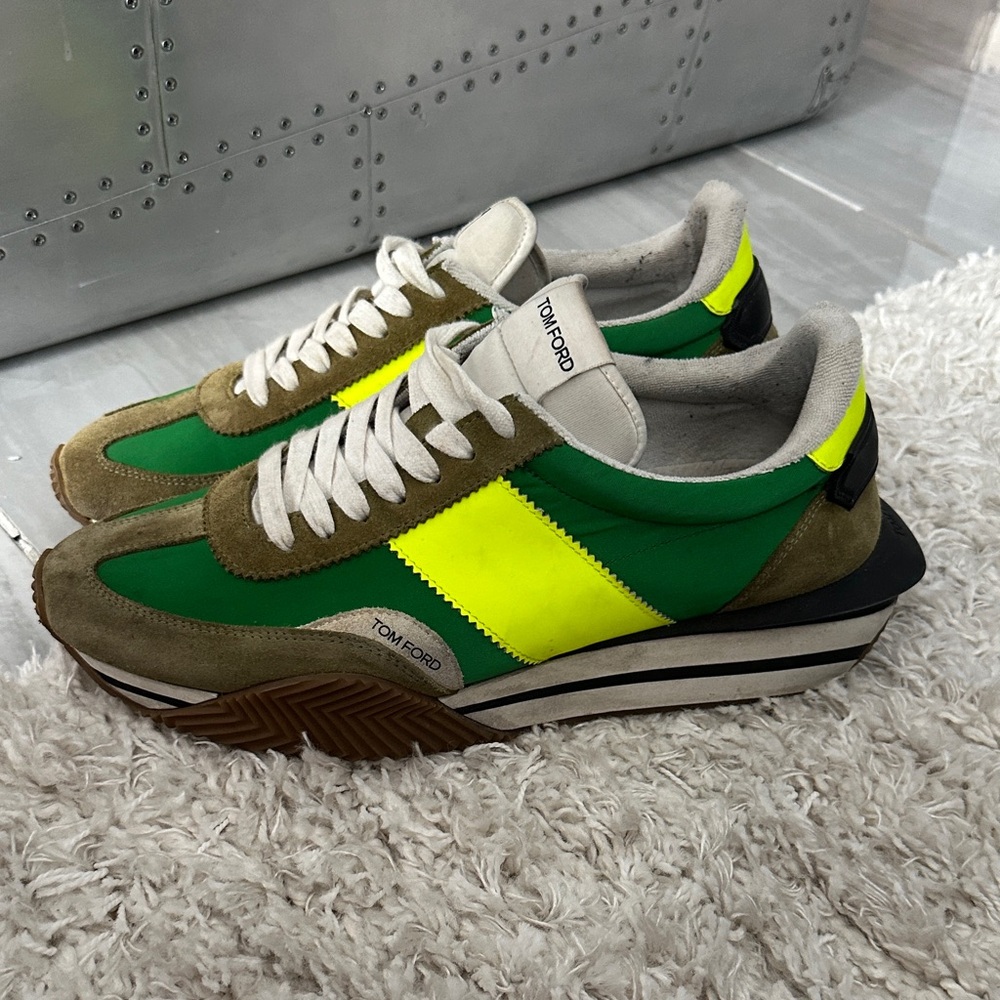 Tom Ford Men's Sneakers in Green and Yellow
